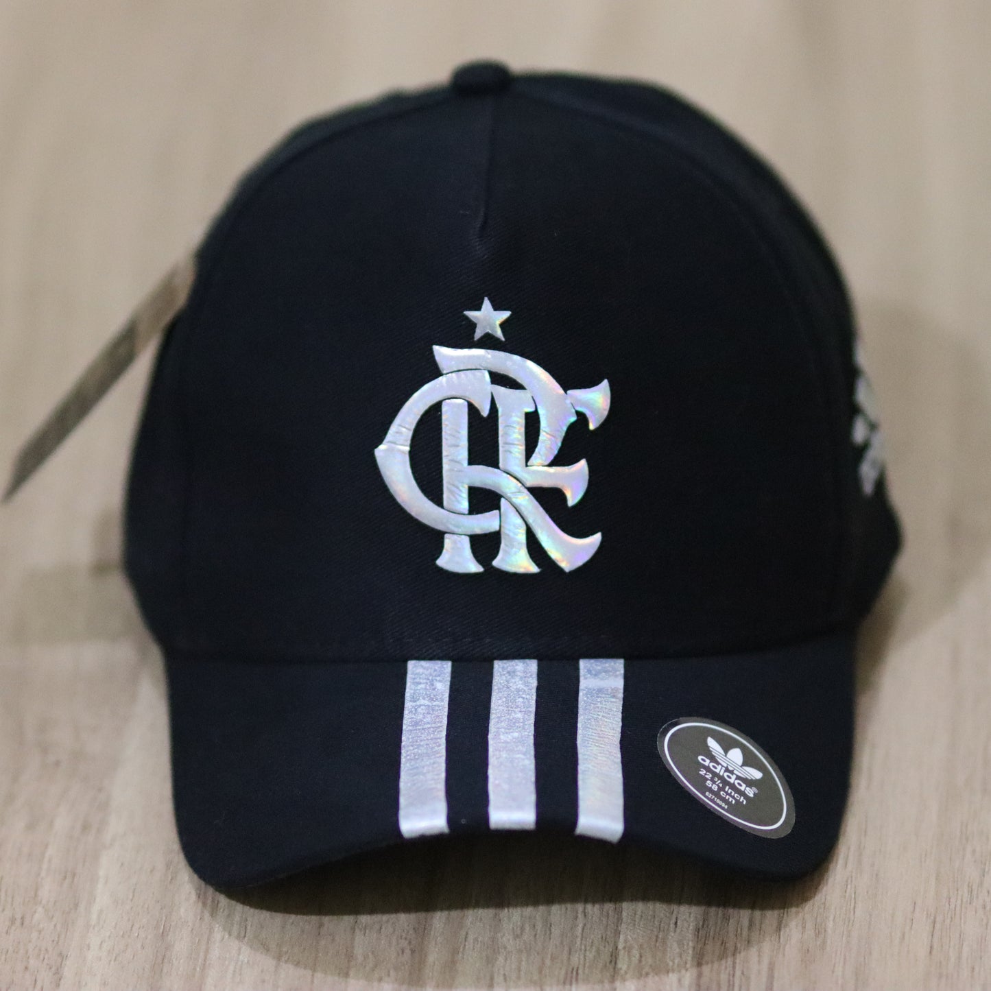 Boné Flamengo Adidas Preto com Listras