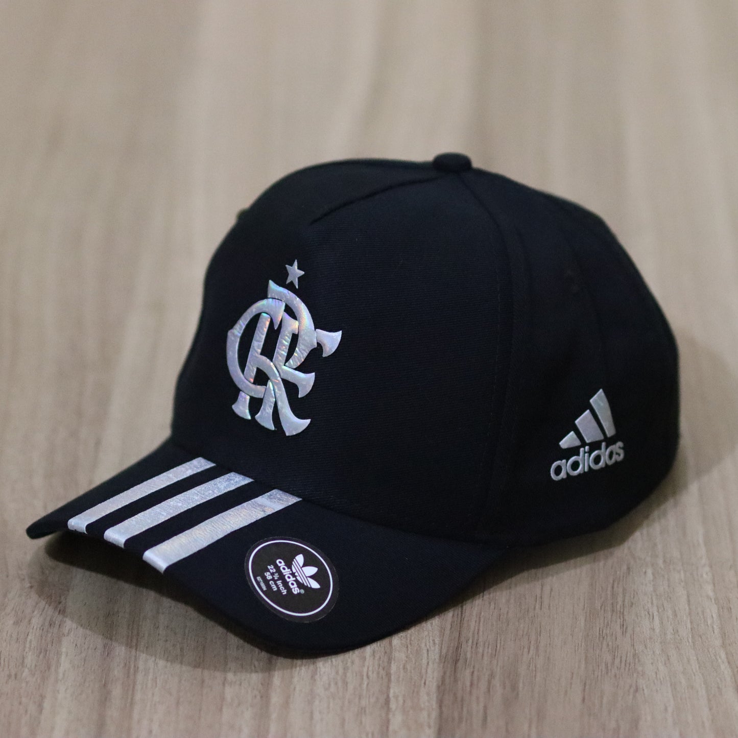 Boné Flamengo Adidas Preto com Listras